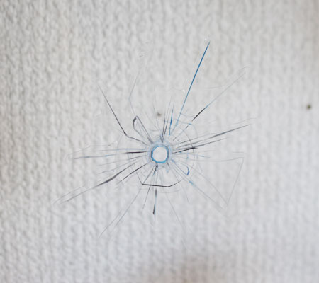 ガラスバレットホール ステッカー 弾痕 弾丸 ミリタリー アメリカン