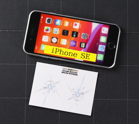 ガラスバレットホール ステッカー 弾痕 弾丸 ミリタリー アメリカン