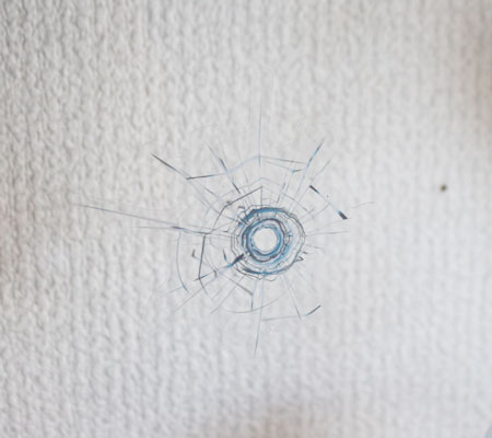 ガラスバレットホール ステッカー 弾痕 弾丸 ミリタリー アメリカン