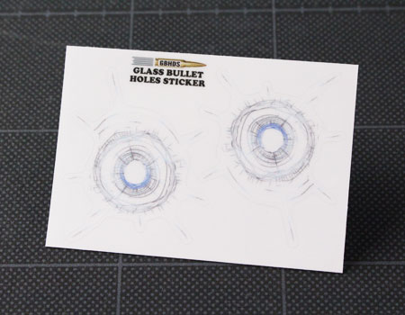 ガラスバレットホール ステッカー 弾痕 弾丸 ミリタリー アメリカン