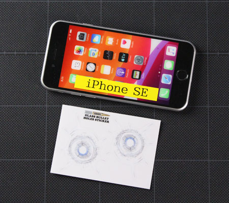 ガラスバレットホール ステッカー 弾痕 弾丸 ミリタリー アメリカン