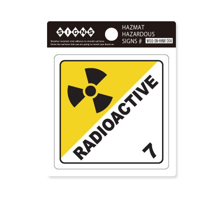 ステッカー HAZMAT HAZARDOUS SIGNS 放射性物質