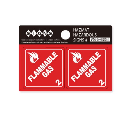 ステッカー HAZMAT HAZARDOUS SIGNS 可燃性ガス