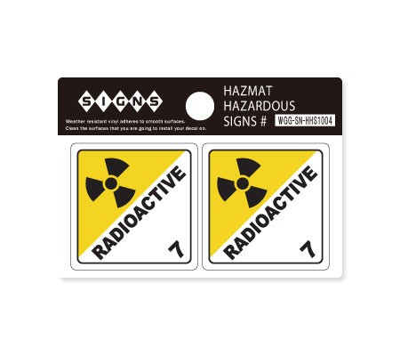 ステッカー HAZMAT HAZARDOUS SIGNS 放射性物質