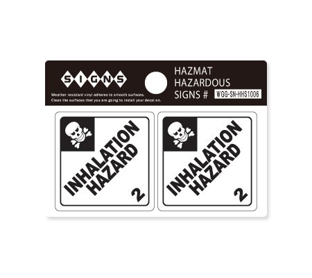 ステッカー HAZMAT HAZARDOUS SIGNS 吸入危険物質