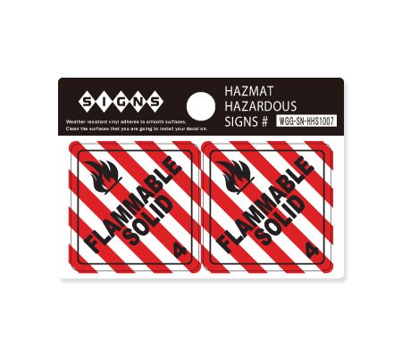 ステッカー HAZMAT HAZARDOUS SIGNS 可燃性物質