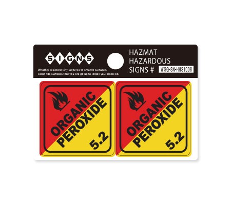 ステッカー HAZMAT HAZARDOUS SIGNS 有機ペロキサイド