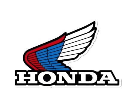 ホンダ HONDA ステッカー ロゴ バイク 車 おしゃれ かっこいい ヘルメット スーツケース ウイング 1972WING トリコロール1 L｜U.S.JUNKYARD