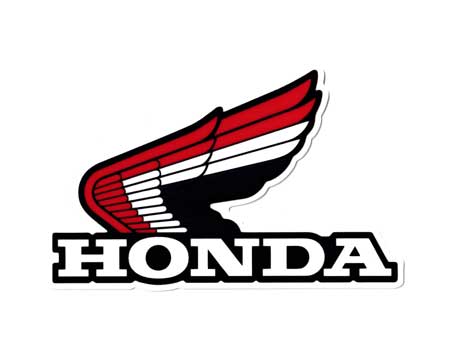 ホンダ HONDA ステッカー ロゴ バイク 車 おしゃれ かっこいい ヘルメット スーツケース ウイング 1972WING トリコロール2 L｜U.S.JUNKYARD