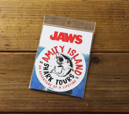 ジョーズ ステッカー アメリカン スマホ 映画 おしゃれ かっこいい 怖い 車 バイク アメリカン雑貨 JAWS AMITY ISLAND SHARK TOURS｜planfirst｜04