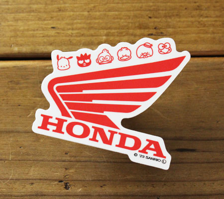 ステッカー ホンダ はぴだんぶい バイク 車 おしゃれ かわいい ヘルメット かっこいい サンリオ スーパーカブ HONDA ウイングロゴ｜planfirst｜02