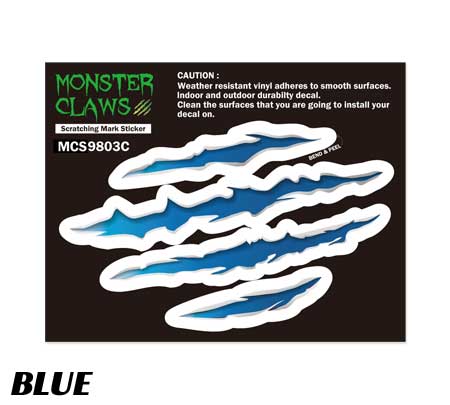 モンスターエナジー ステッカー（車、バイク、自転車）（色：ブルー系