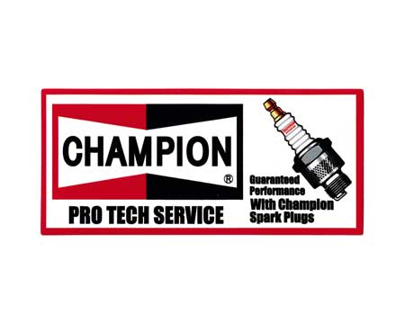 ステッカー チャンピオン CHAMPION 車 バイク アメリカン おしゃれ かっこいい レーシング モータースポーツ スパークプラグ｜U.S.JUNKYARD