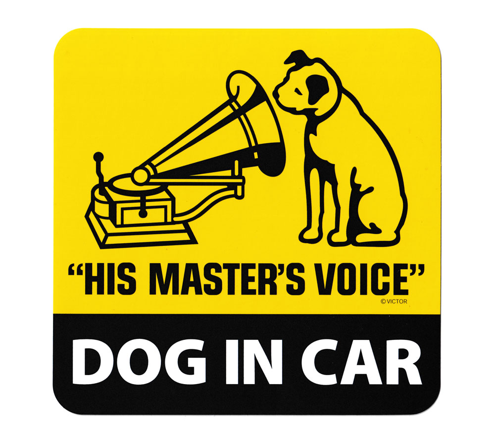 ビクター犬 ニッパー ステッカー 犬が乗ってます おしゃれ かわいい DOG IN CAR｜planfirst