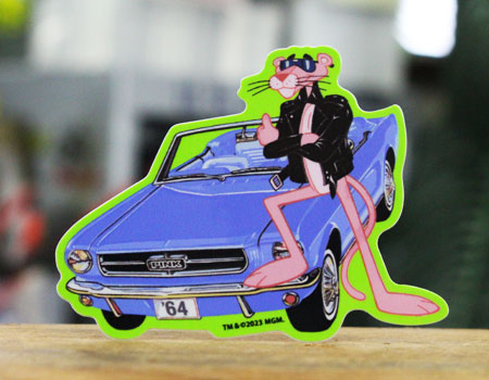 ピンクパンサー ステッカー アメリカン キャラクター アメリカ おしゃれ かわいい かっこいい スマホ 車 アメリカン雑貨 Pink Panther 60周年記念 ドライブ｜planfirst｜02