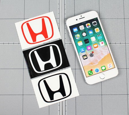 ホンダ(HONDA)ステッカー転写タイプHマークの大きさ