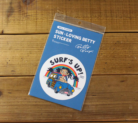 ベティ・ブープ ステッカー おしゃれ かわいい キャラクター アメリカ サーフィン ハワイアン 車 バイク ノートパソコン アメリカン雑貨 BETTY BOOP SURF'S UP｜planfirst｜04