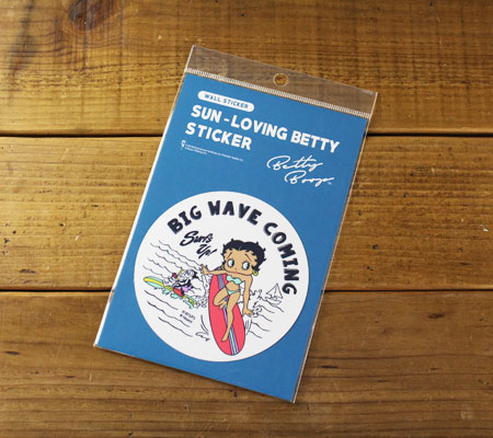 ベティ・ブープ ステッカー おしゃれ かわいい キャラクター アメリカ サーフィン ハワイアン 車 バイク BETTY BOOP BIG WAVE COMING｜planfirst｜04