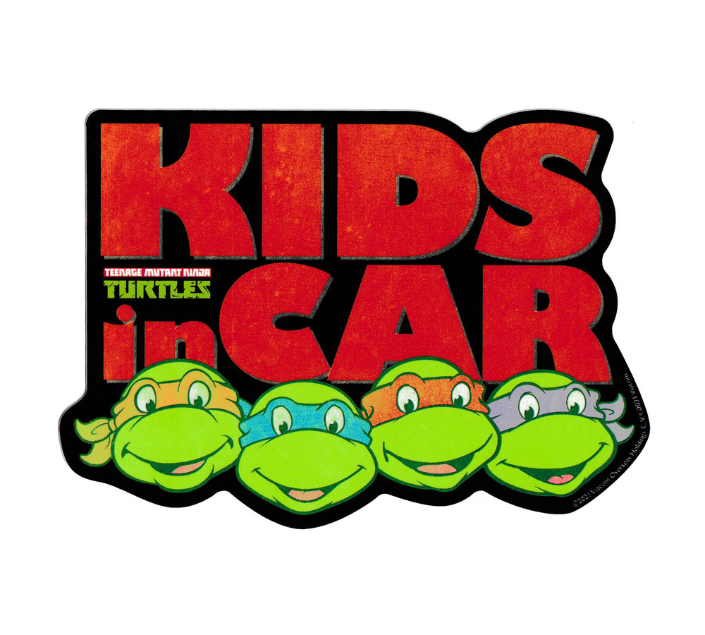 タートルズ ステッカー Mutant Turtles 子供が乗ってます KIDS IN CAR ブラック