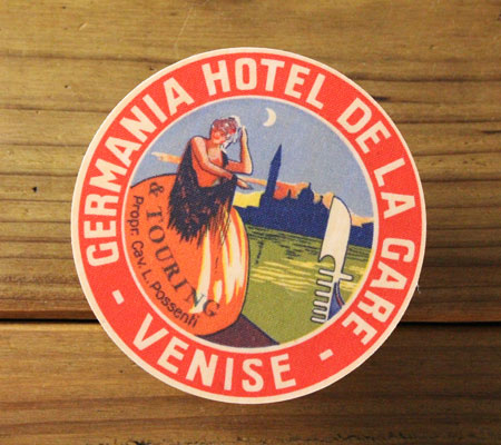 ステッカー ホテル レトロ ビンテージ おしゃれ かっこいい スーツ