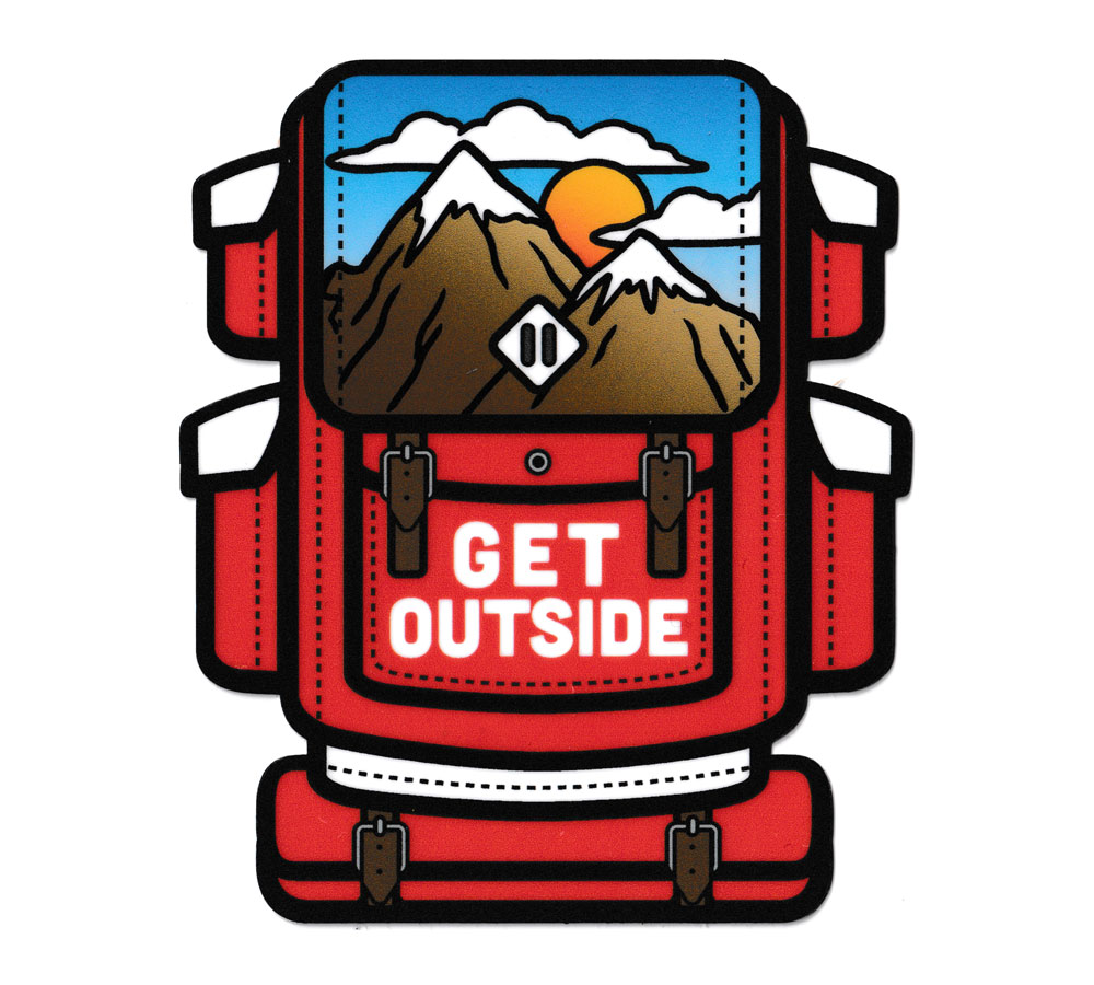 ステッカー アウトドア キャンプ アメリカン おしゃれ かっこいい かわいい 車 バイク アメリカン雑貨 Vintage Outdoor Budges BACKPACK