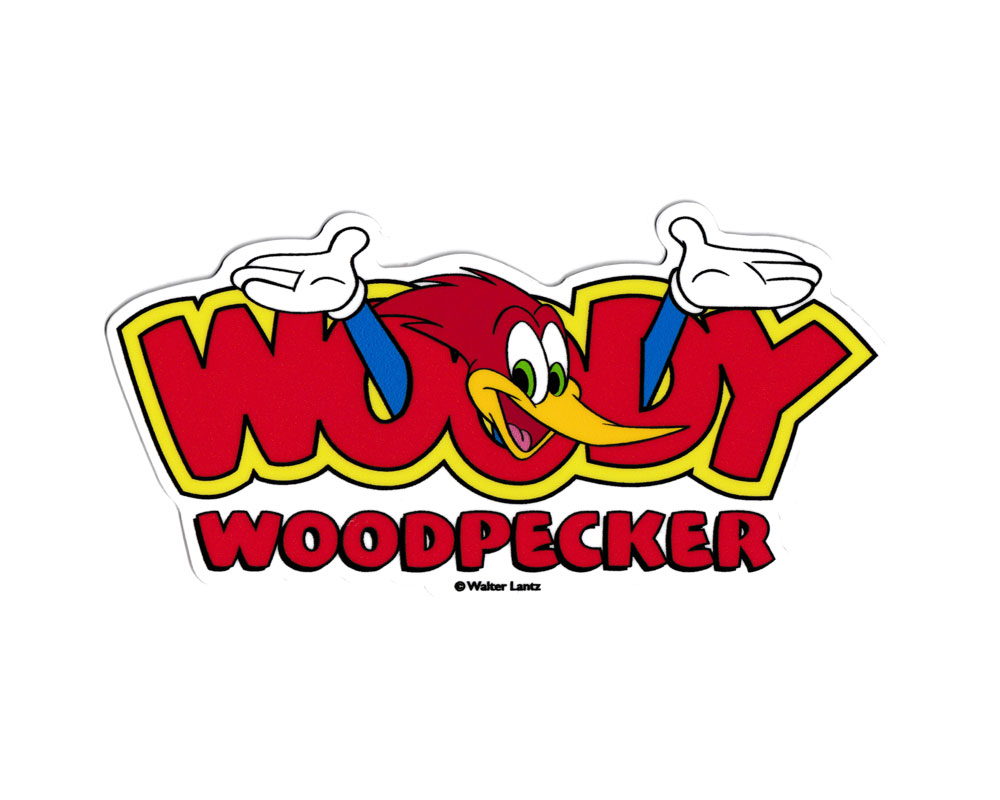 ウッディー・ウッドペッカー ステッカー アメリカン キャラクター アメリカ かわいい おしゃれ Woody Woodpecker WIDELOGO｜planfirst