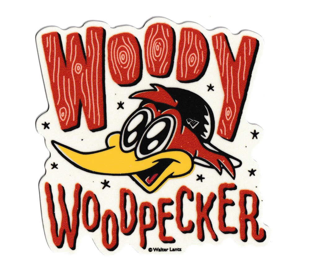ウッディー・ウッドペッカー ステッカー アメリカン キャラクター アメリカ かわいい おしゃれ かっこいい Woody Woodpecker イラスト｜planfirst