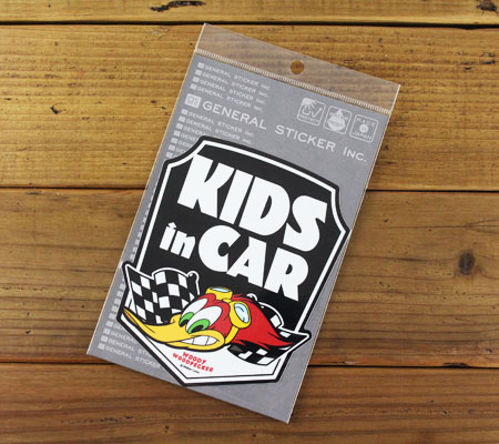 ウッディー・ウッドペッカー ステッカー アメリカン キャラクター アメリカ かわいい 車 子供 乗ってます KIDS IN CAR｜planfirst｜04