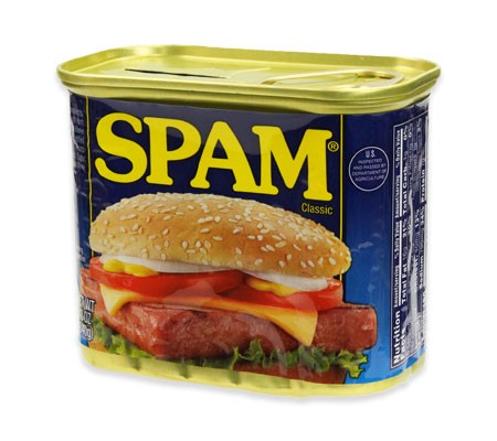 SPAM レトロ缶　ヒンジボックス スパム 貯金箱 グッズ 雑貨 面白い 缶 アメリカン アメリカン雑貨 SPAM