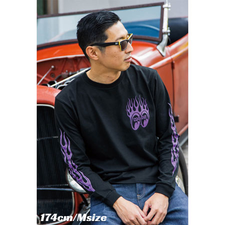 ムーンアイズ Tシャツ メンズ 長袖 アメカジ おしゃれ かっこいい 車 