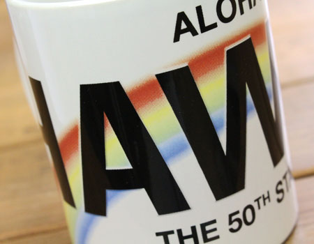 マグカップ おしゃれ 陶器 ハワイ 雑貨 ナンバープレート かわいい