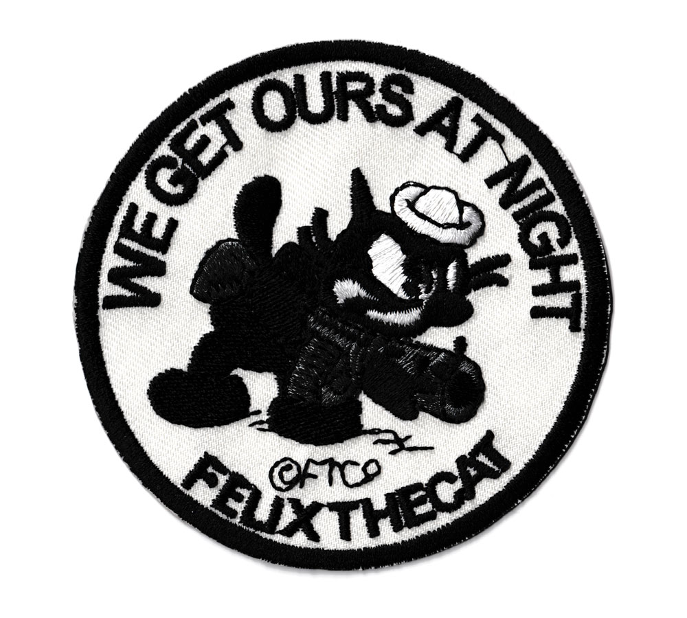 フィリックス FELIX THE CAT ワッペン アイロン 大人向け おしゃれ アメカジ キャラクター アメリカ WE GET OURS AT NIGHT  RCWP | 