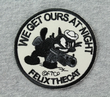 フィリックス FELIX THE CAT ワッペン アイロン 大人向け おしゃれ アメカジ キャラクター アメリカ WE GET OURS AT NIGHT  RCWP |  | 01