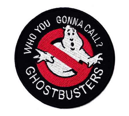ゴーストバスターズ キャラクター アメリカ ワッペン アイロン 大人向け おしゃれ かわいい かっこいい アメカジ ブラックサークル | 