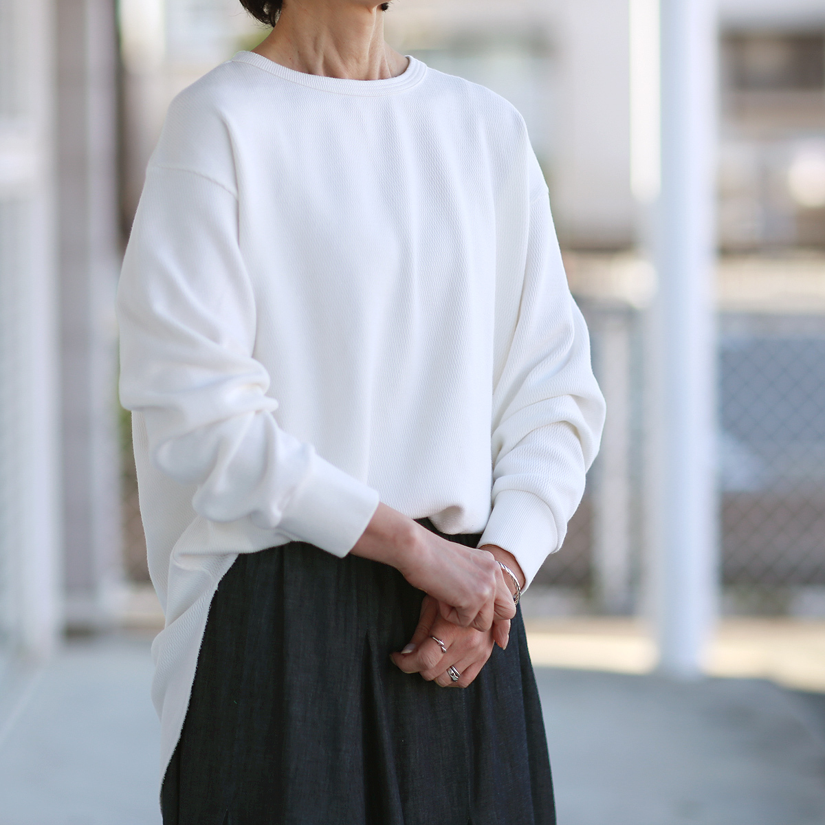 Munich（ミューニック） バックヘンリーネック 落ち感トロ味サーマル