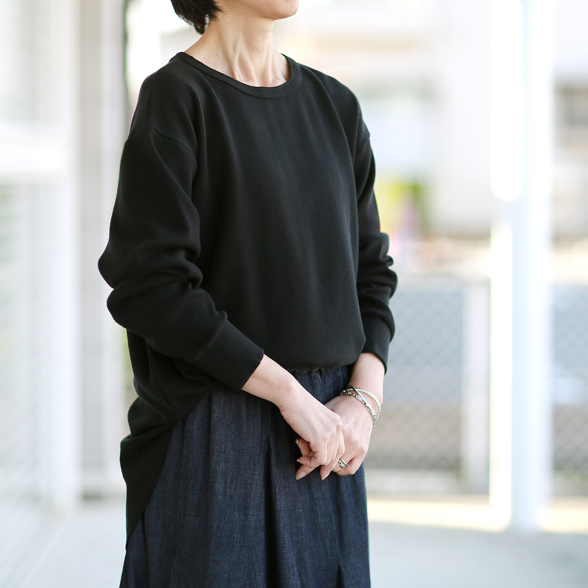 Munich（ミューニック） バックヘンリーネック 落ち感トロ味サーマル