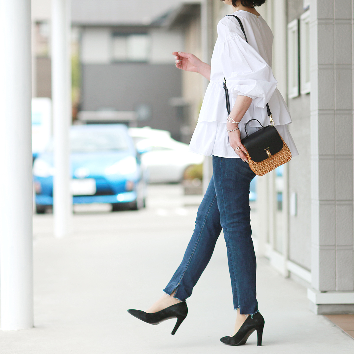 スプリットラタン　ターンロック付き2WAYトップハンドルバッグ Sサイズ スプリットラタン ターンロック付き2WAYトップハンドルバッグ S