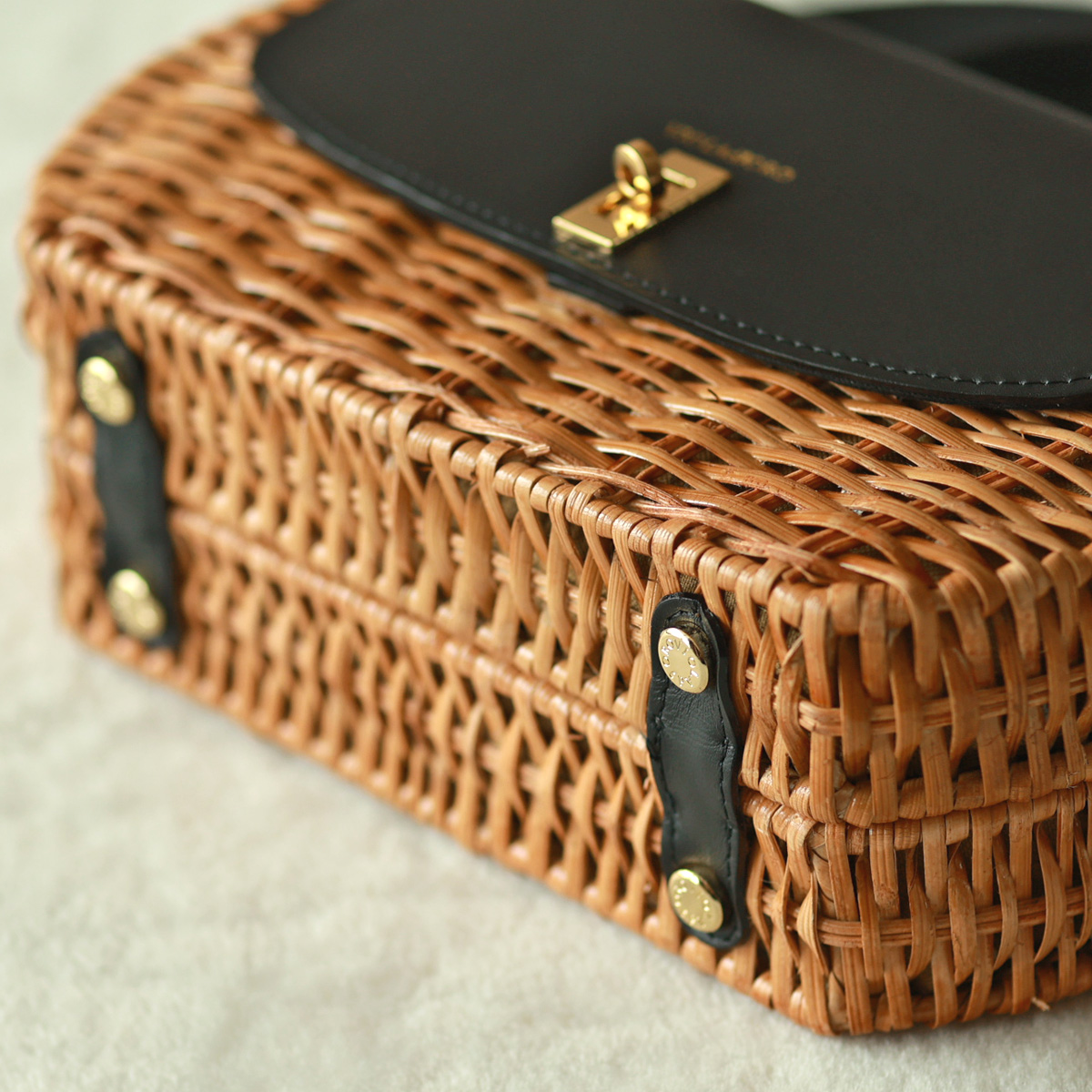 【美品】VIOLAd'ORO スプリットラタン カゴバッグ 2way ショルダー VIOLAd'ORO｜スプリットラタン × カウレザー カゴバッグ “MIRO