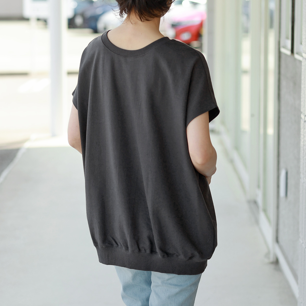 売れ筋商品|||CHIGNON(シニヨン)/ミニ裏毛フレンチ CHIGNON (シニヨン） ミニ裏毛 フレンチスリーブ＆コクーン