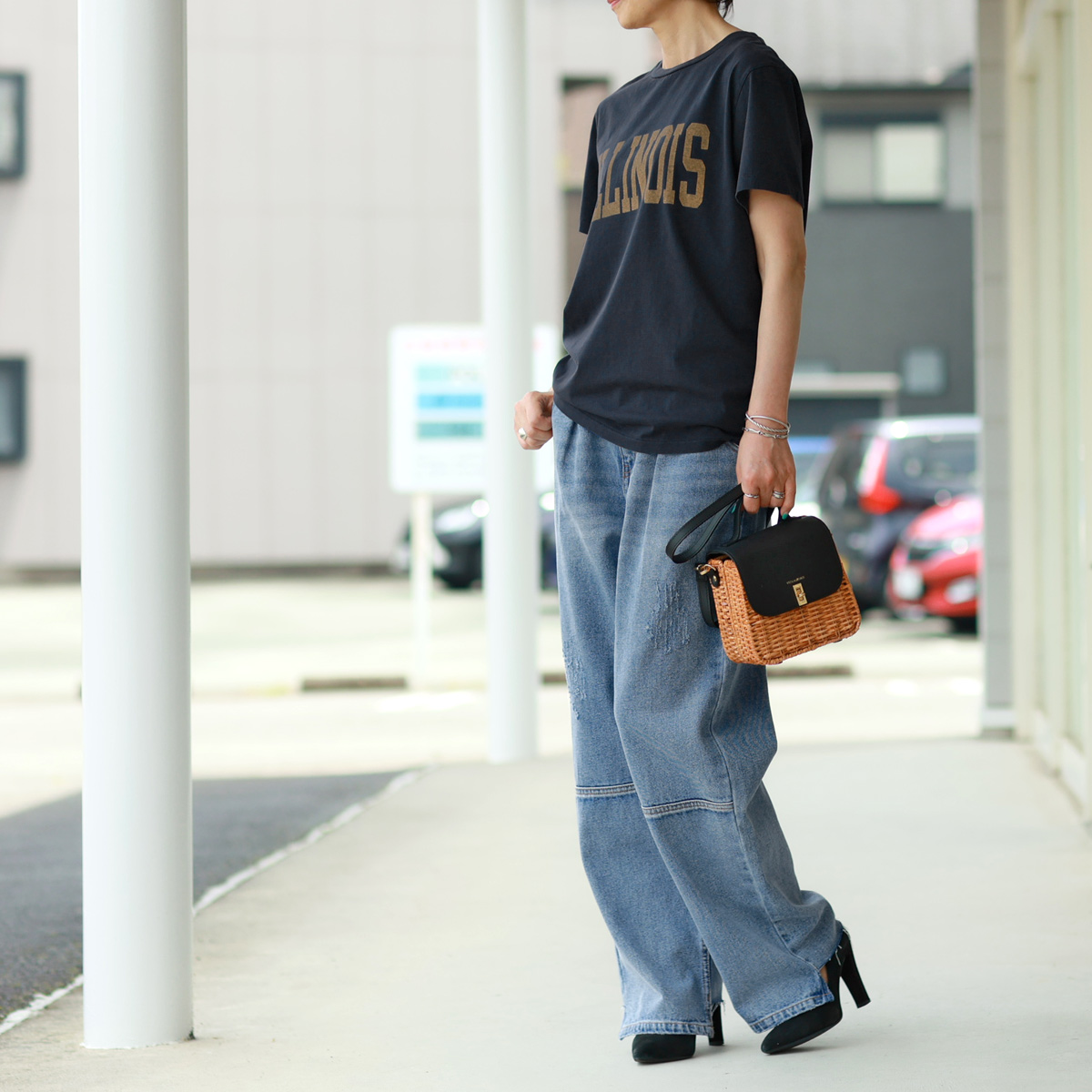 YENN (イエン) タック ワイド デニム TUCK WIDE DENIM PANTS :cacd01