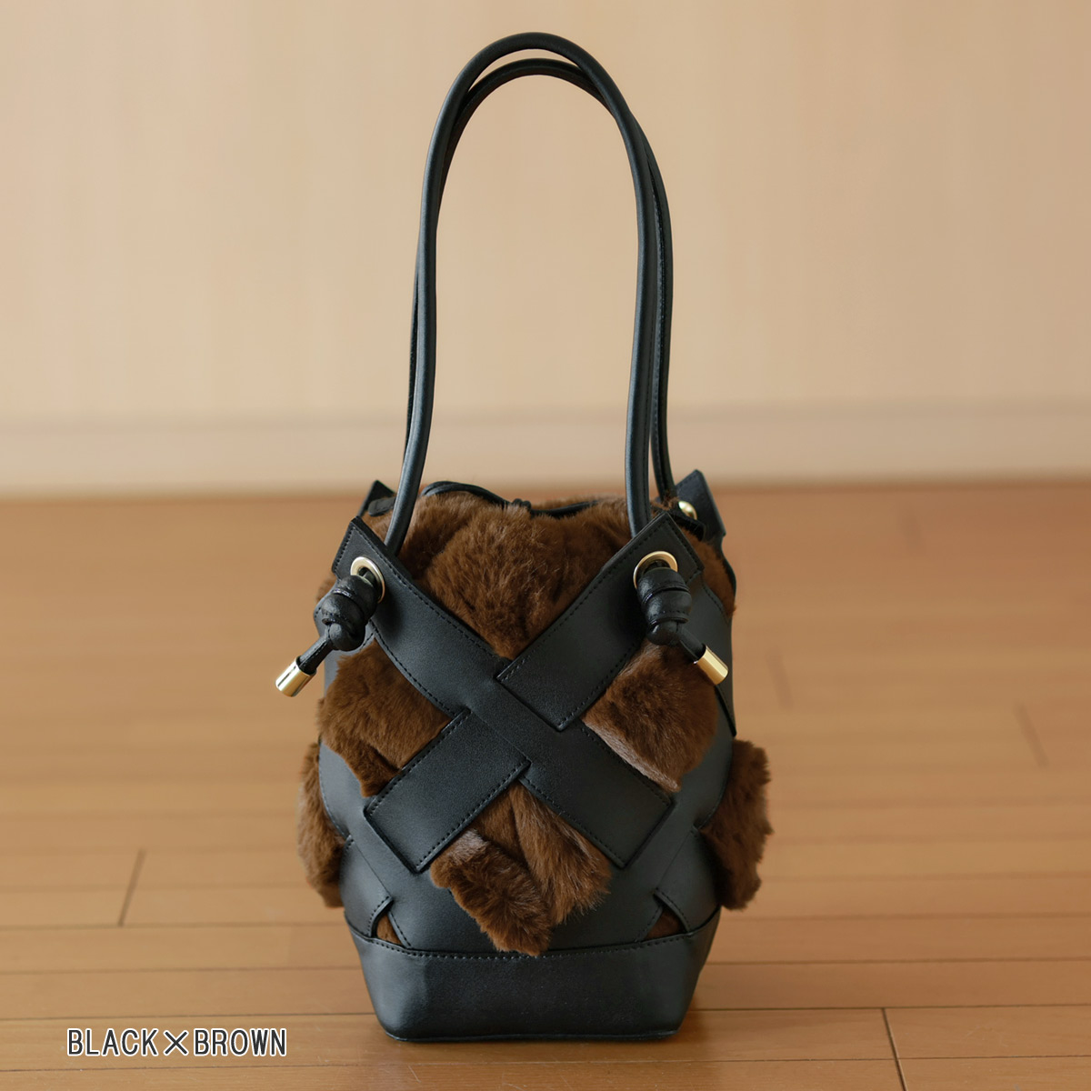 ポテコロ　ヴィオラドーロ　　レザーメッシュ　ミニハンドバッグ ポテコロ様専用 ヴィオラドーロ レザーメッシュ ミニハンドバッグ