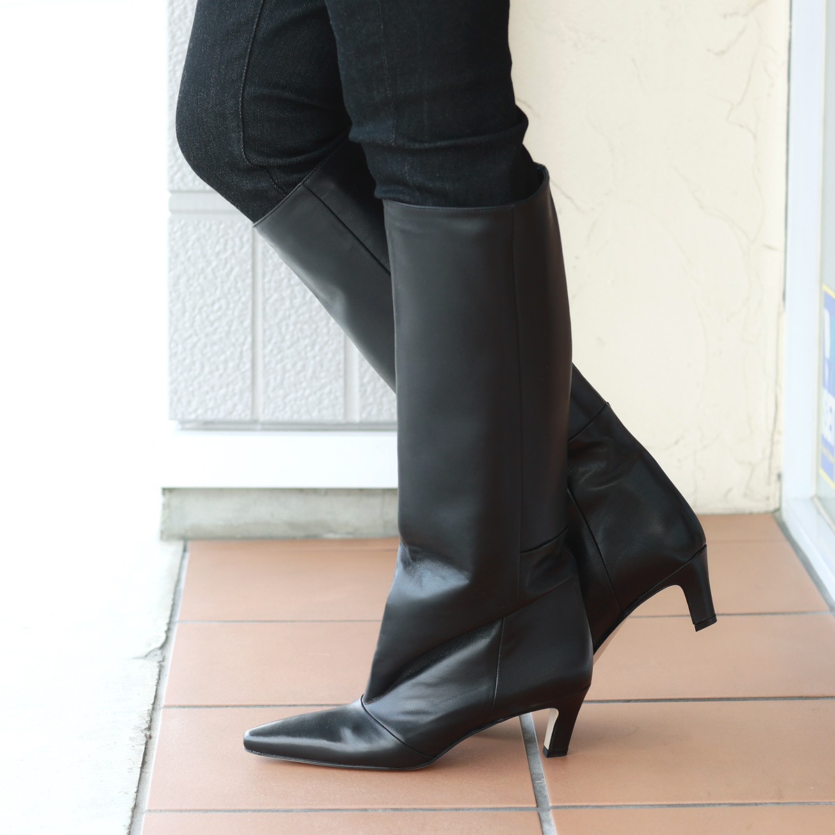 IENA /CORSO ROMA 9 ワイドシャフトロングブーツ NERO37 CORSO ROMA,9（コルソローマ ノーヴェ） CORSO ROMA 9 (コルソローマ 9