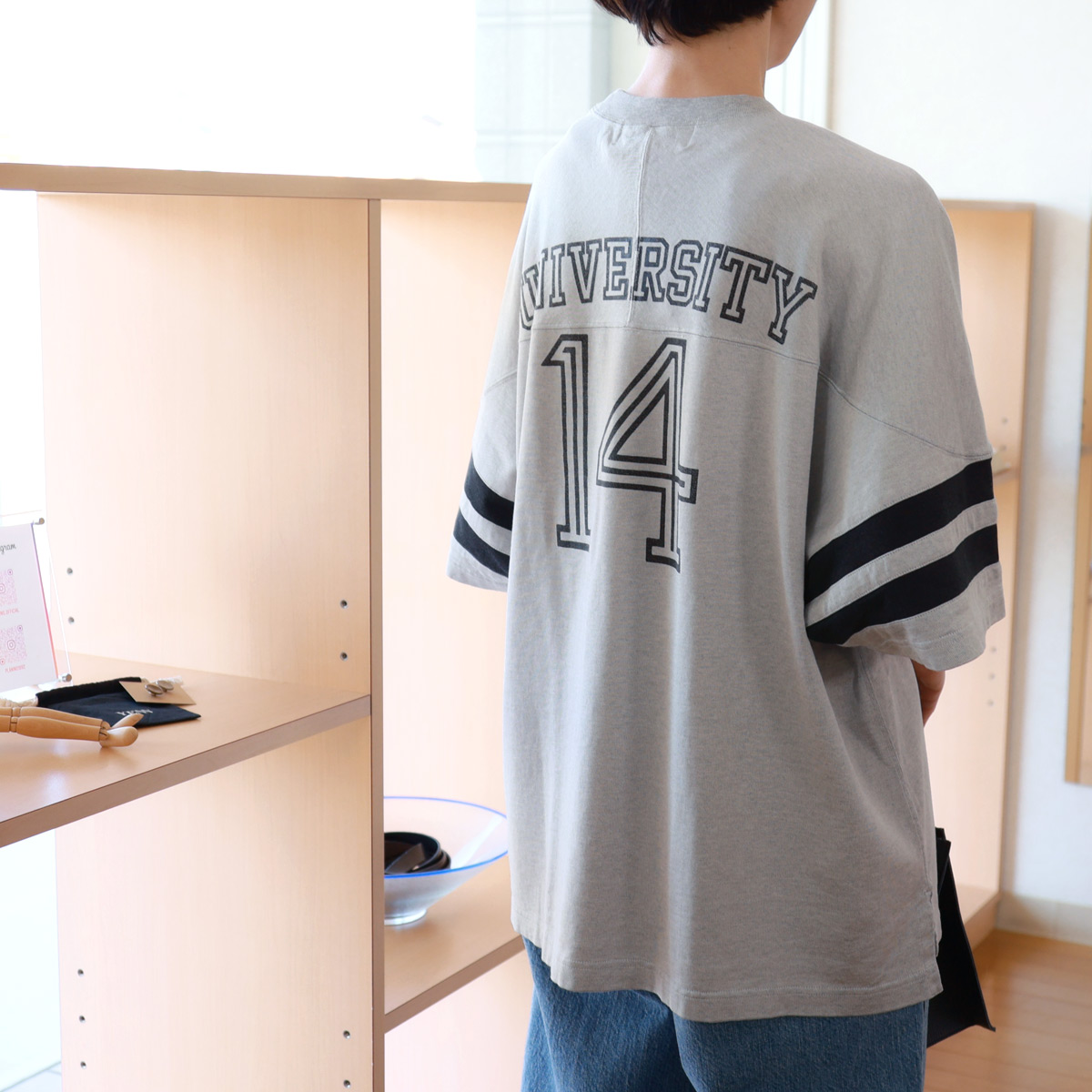 REMI RELIEF (レミレリーフ)　落ち感ジャージ　バックプリント　ルーミーＴ REMI RELIEF (レミレリーフ) 落ち感ジャージ バックプリント