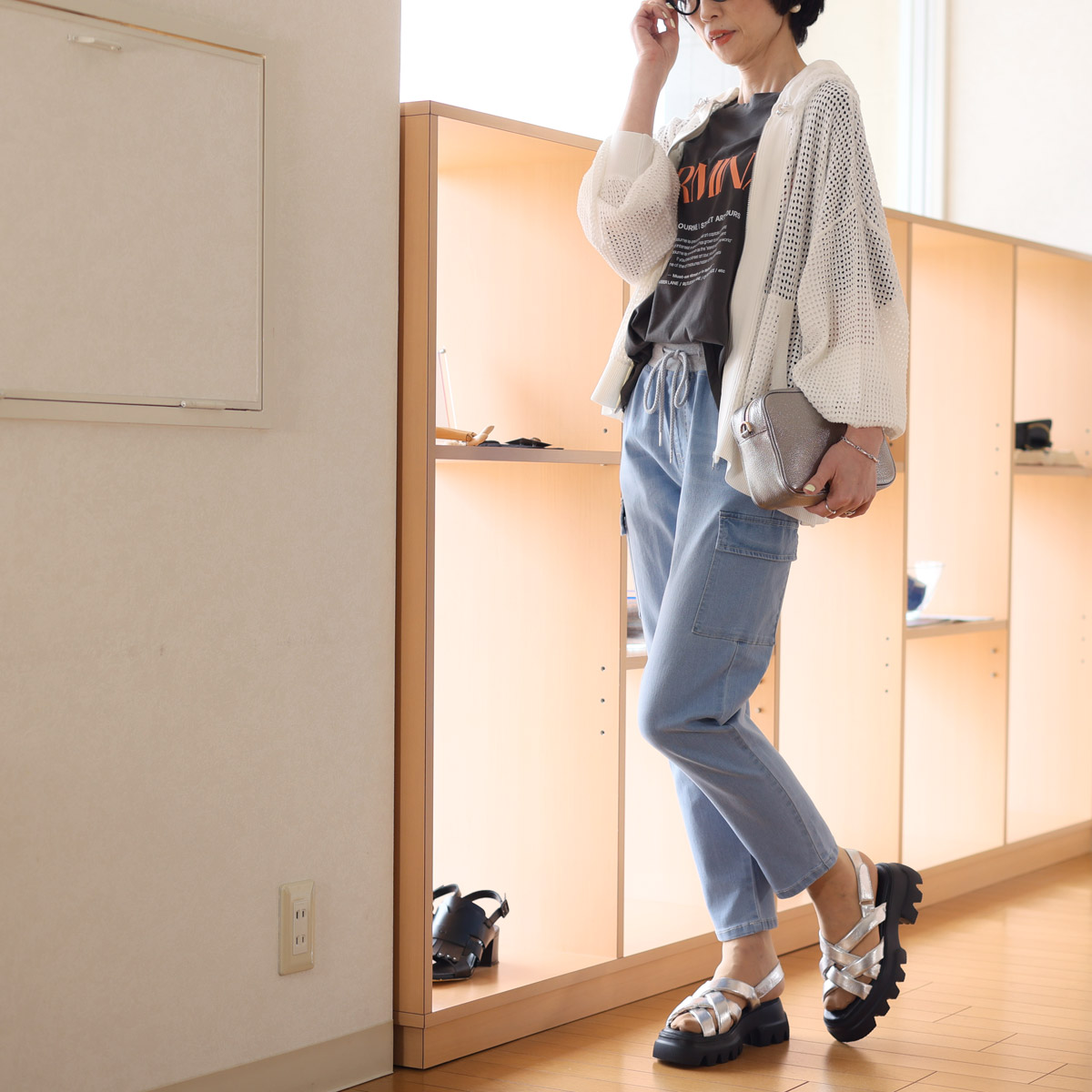 プライオリティ デニムカーブパンツ プライオリティ デニム カーブパンツ ワイドパンツ 新品 新作