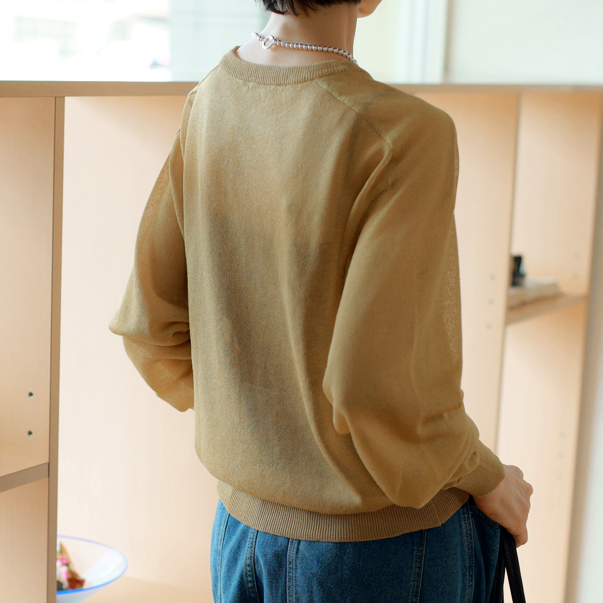 Dignite collier (ディニテ・コリエ) ロゴニット　セーター Dignite collier (ディニテ・コリエ) レタード シアーニット