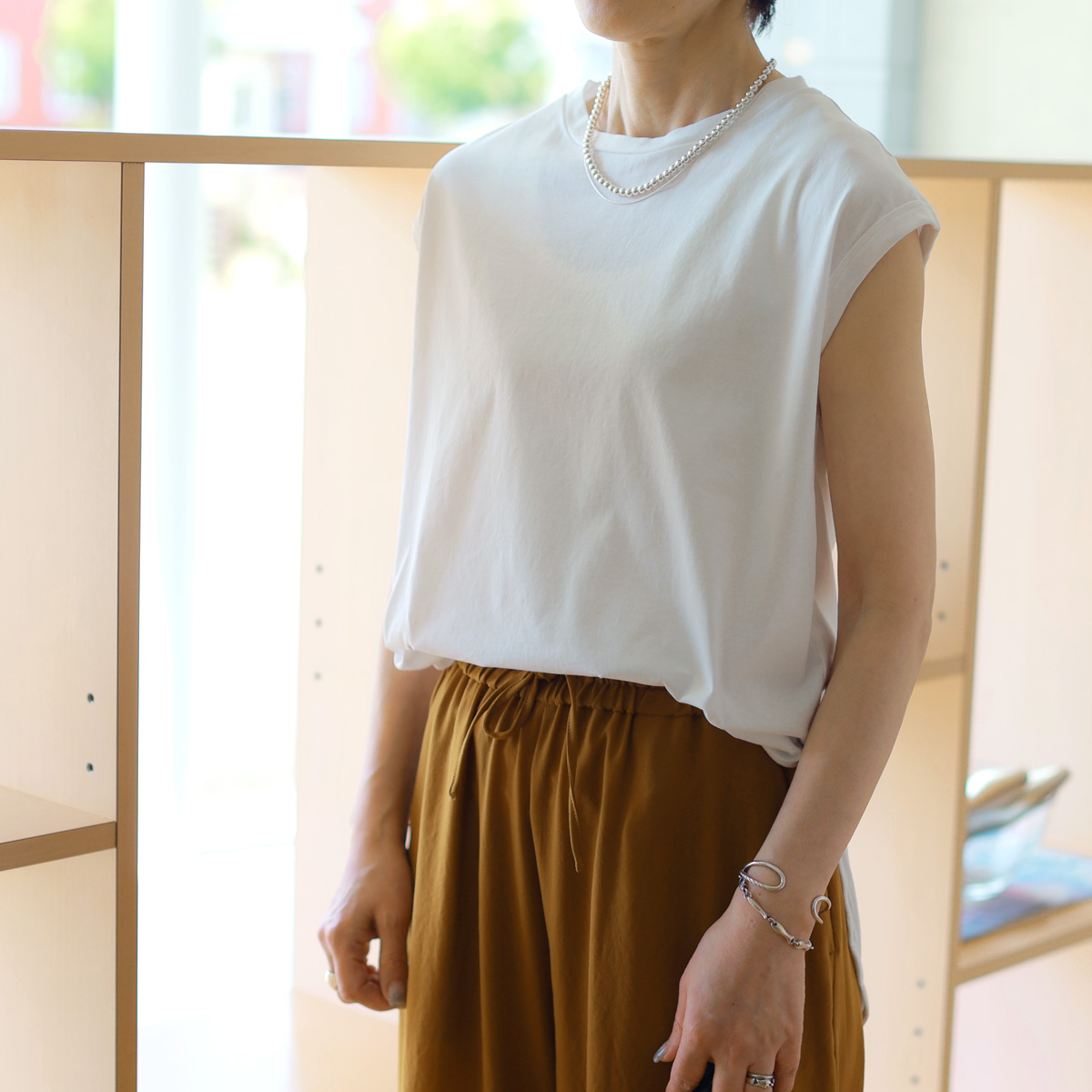 MICA＆DEAL (マイカ＆ディール)　ラウンドヘム フレンチスリーブ　Tシャツ MICA&DEAL MICA＆DEAL (マイカ＆ディール) ラウンドヘム