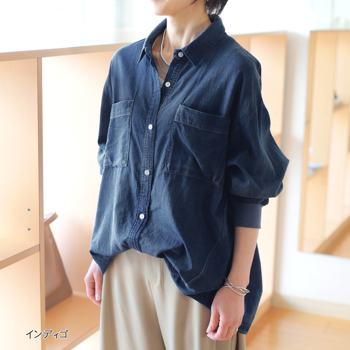 【おしゃれ】 Dignite collier エアリー＆シアーデニム (ディニテ・コリエ) トップス