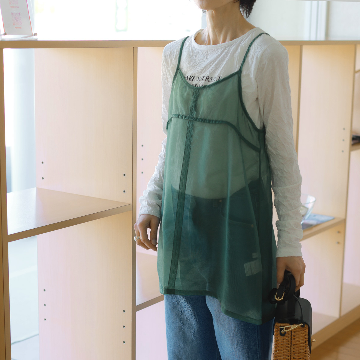 【 7/10 20:00〜！ SUMMER SALE 】CHIGNON (シニヨン）シアー キャミソールビスチェ