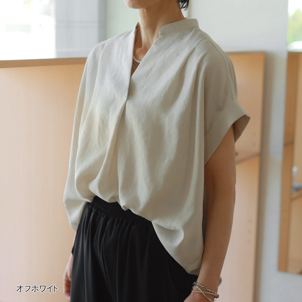 MICA & DEAL　スキッパー　シャツ MICA&DEAL MICA＆DEAL (マイカ＆ディール) 麻見え ルーミー