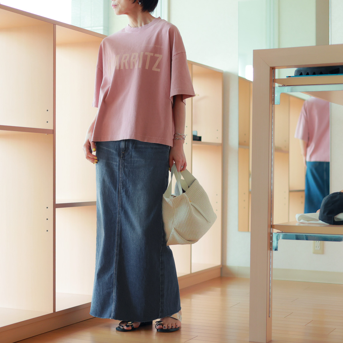 upperhights（アッパーハイツ） Iライン リヨセルデニムスカート THE